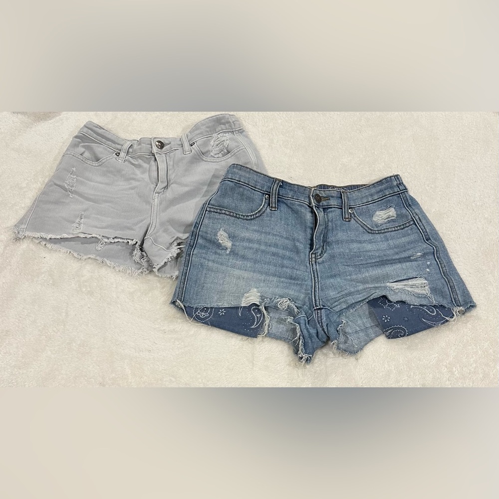 BOGO: Aerie Blue and Gray Jean Shorts